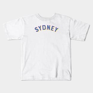 Sydney Australia Vintage Arched Type Kids T-Shirt